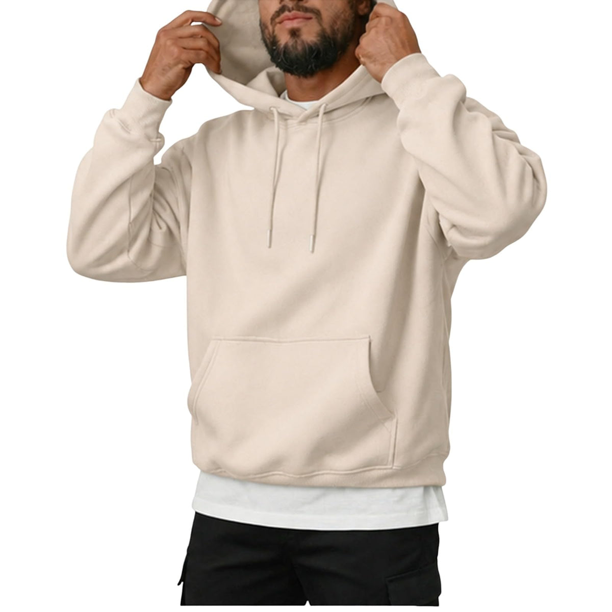 Oversized Hoodies for Men Fleece Long Sleeve Relaxed Sweatshirt Y2k