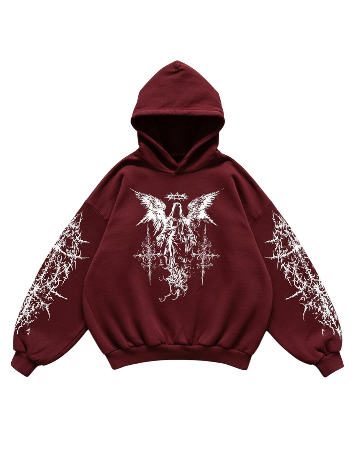 Verdusa Men's Y2k Gothic Graphic Hoodie Sweatshirt