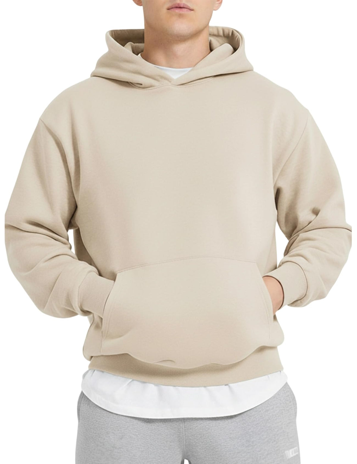 PAODIKUAI Men Hoodie Sweatshirt Loose Fit Fashion Pullover Hoodie Casual Long Sleeve Hooded Sweatshirt with Pocket