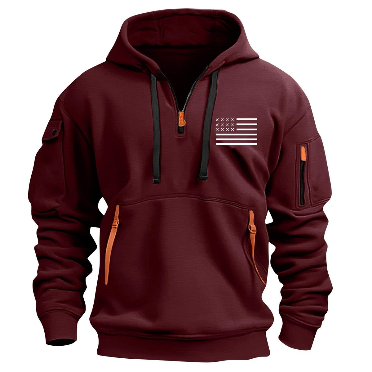 Mens Hoodies Quarter Zip Pullover Tactical Hoodie for Men Sweatshirt