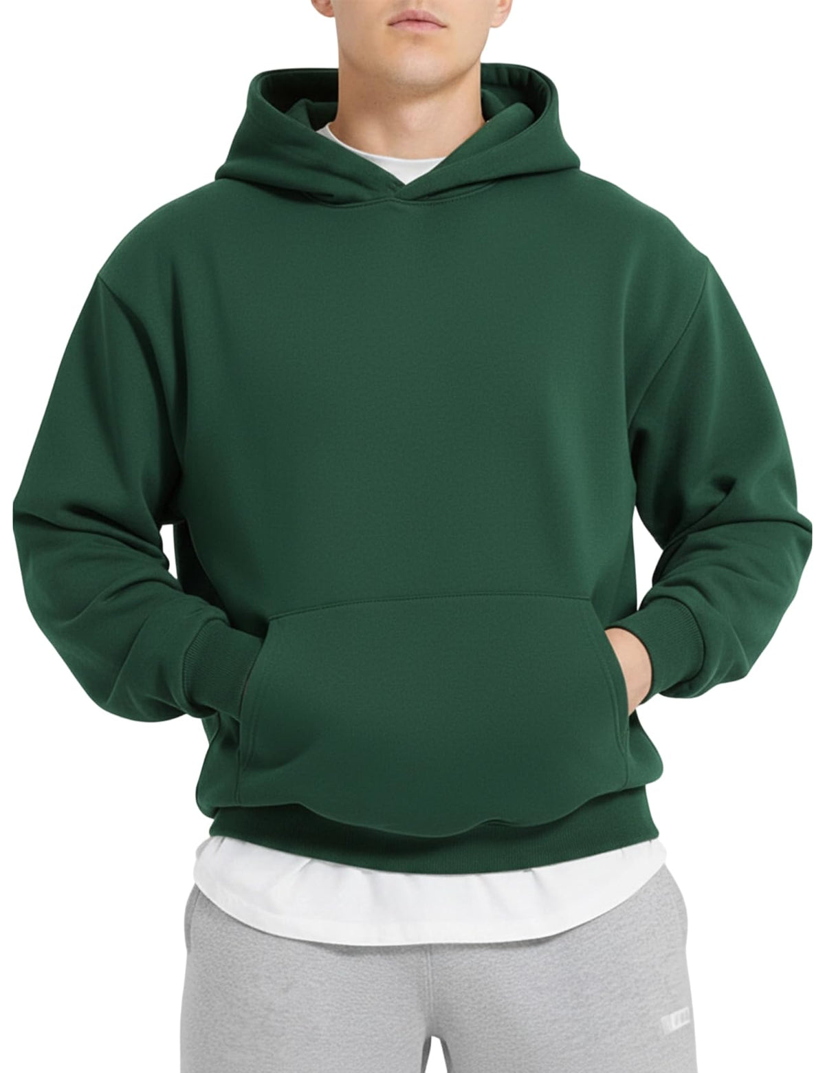 PAODIKUAI Men Hoodie Sweatshirt Loose Fit Fashion Pullover Hoodie Casual Long Sleeve Hooded Sweatshirt with Pocket