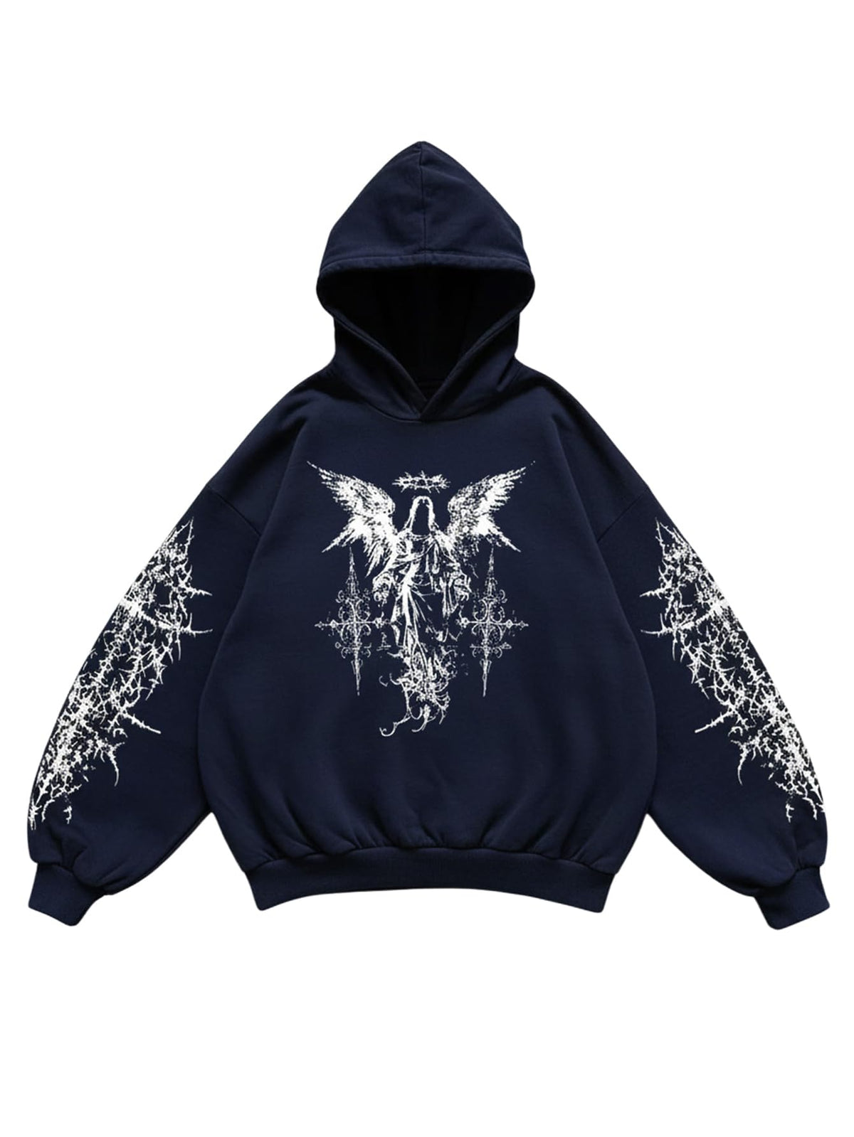 Verdusa Men's Y2k Gothic Graphic Hoodie Sweatshirt