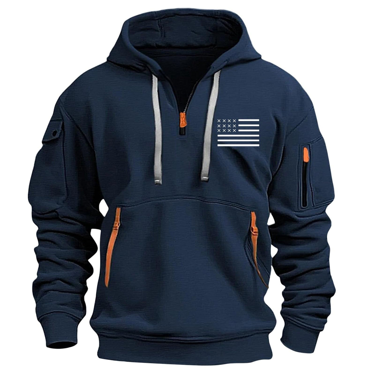 Mens Hoodies Quarter Zip Pullover Tactical Hoodie for Men Sweatshirt