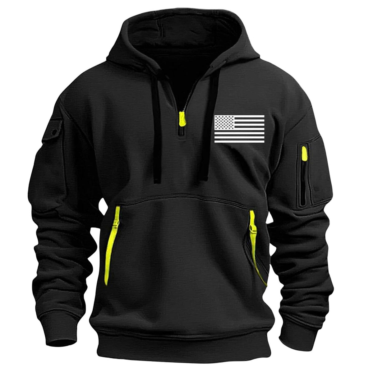 Mens Hoodies Quarter Zip Pullover Tactical Hoodie for Men Sweatshirt