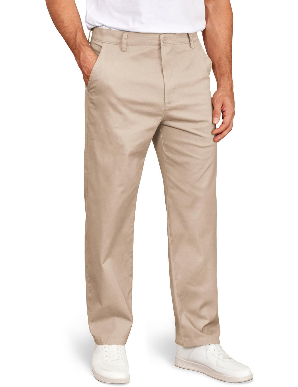 COOFANDY Men's Casual Chinos Pants Classic Stretch Relaxed Fit Khaki Pants