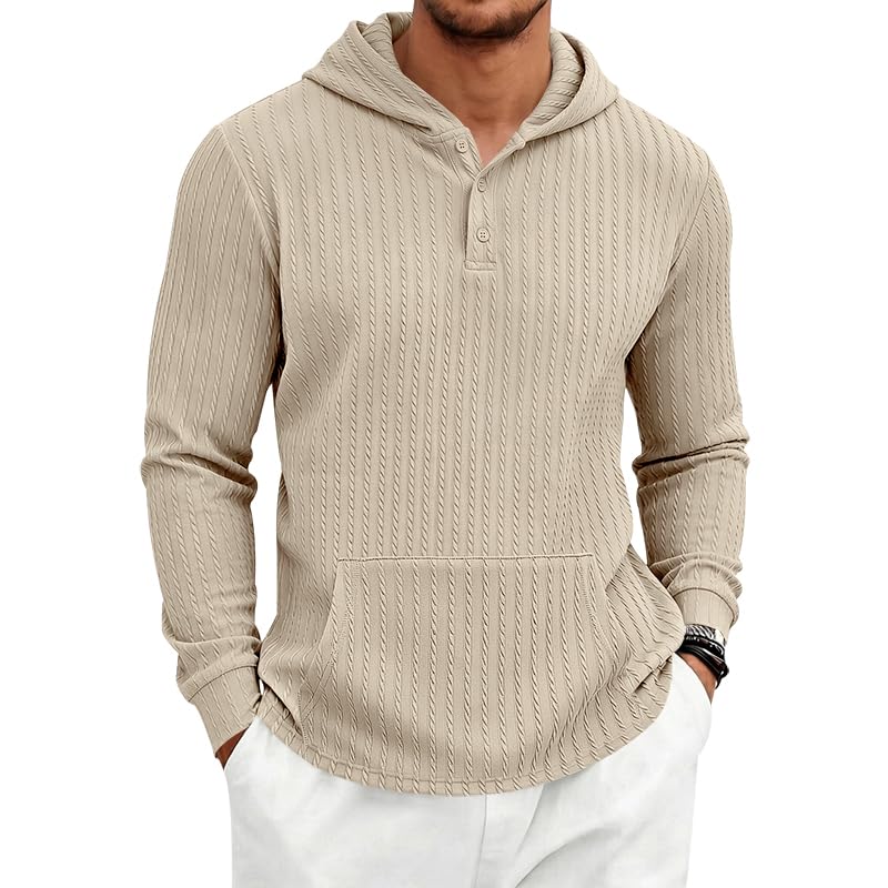Men's Textured Hooded Sweatshirt