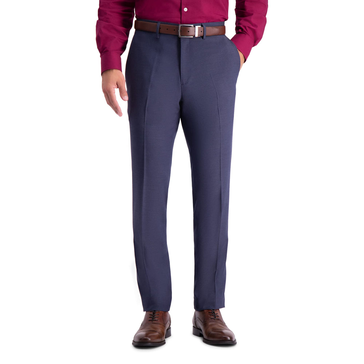Kenneth Cole Reaction Men's Stretch Weave Slim Fit Dress Pant