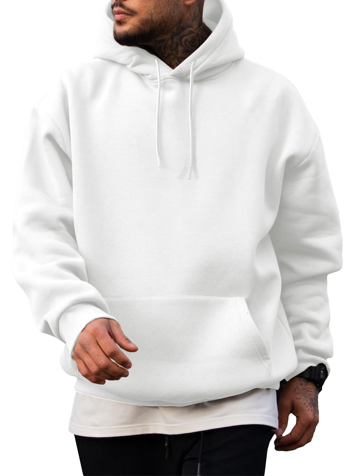 JMIERR Mens Fleece Lined Oversized Hoodie Pullover Sweatshirts