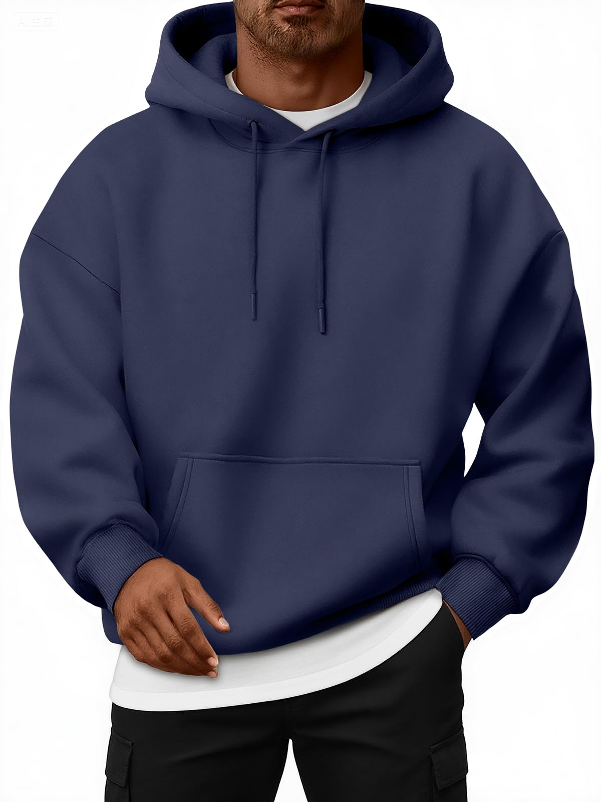 EFAN Mens Oversized Hoodies Fleece Lined Sweatshirts