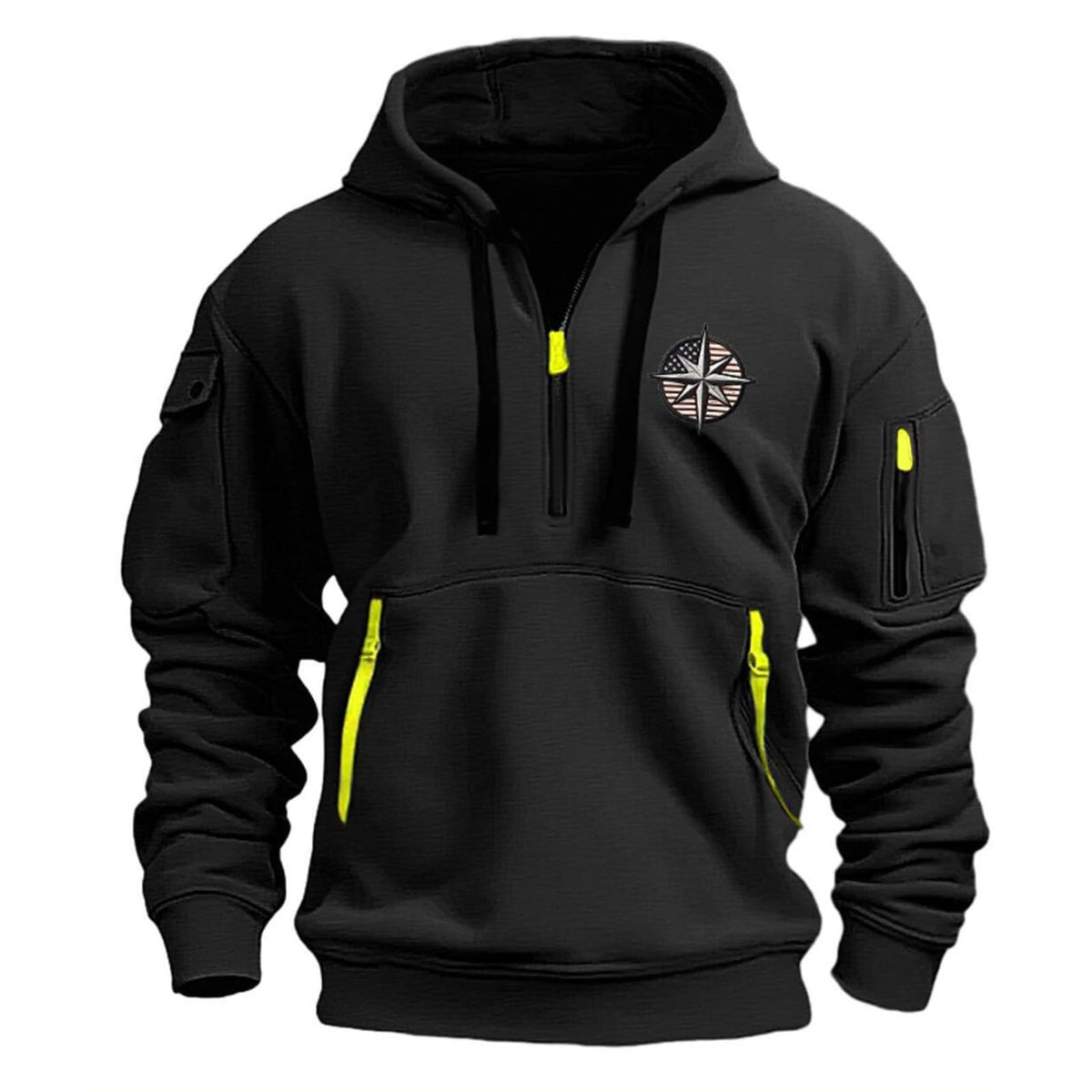 Mens Hoodies Quarter Zip Pullover Tactical Hoodie for Men Sweatshirt