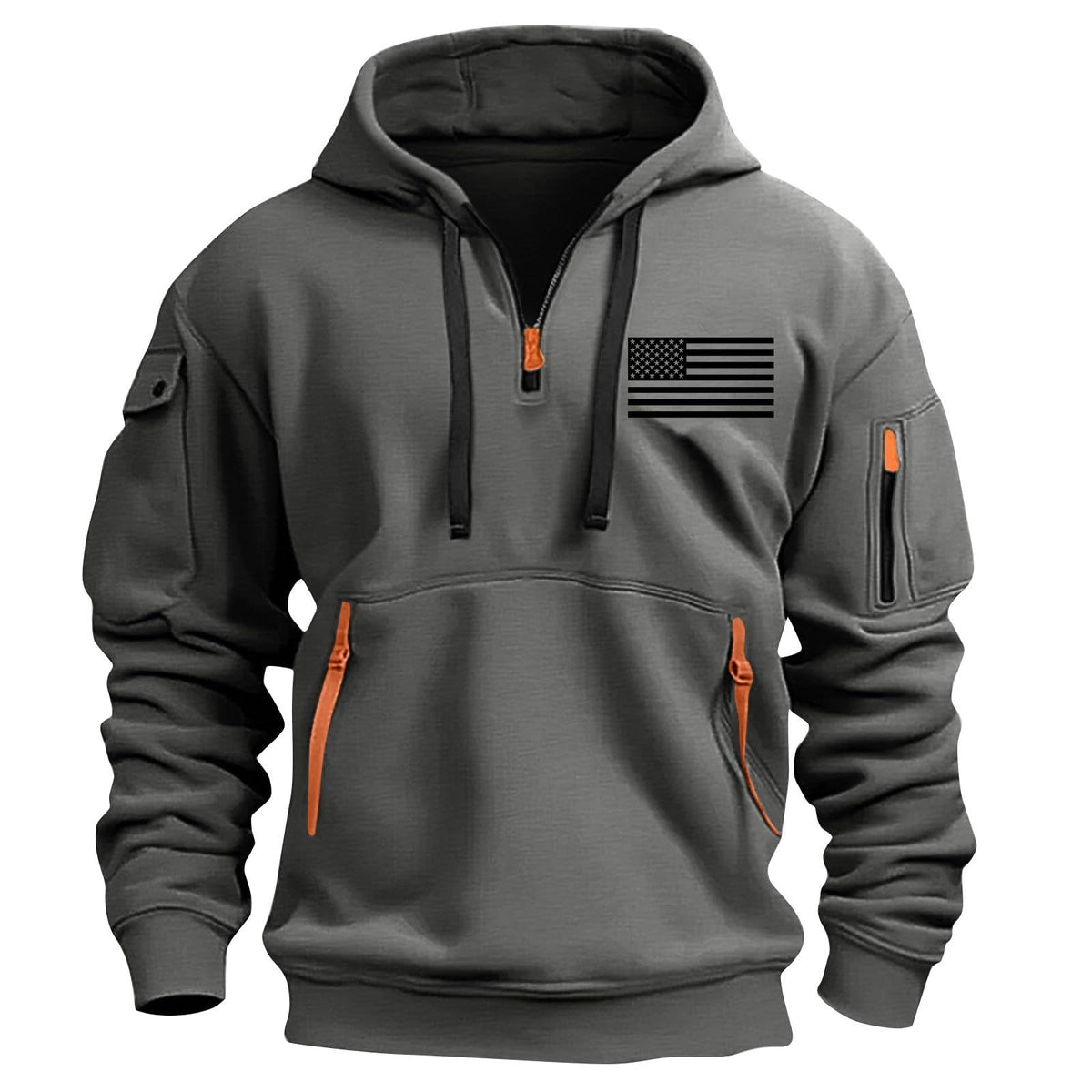 Mens Hoodies Quarter Zip Pullover Tactical Hoodie for Men Sweatshirt