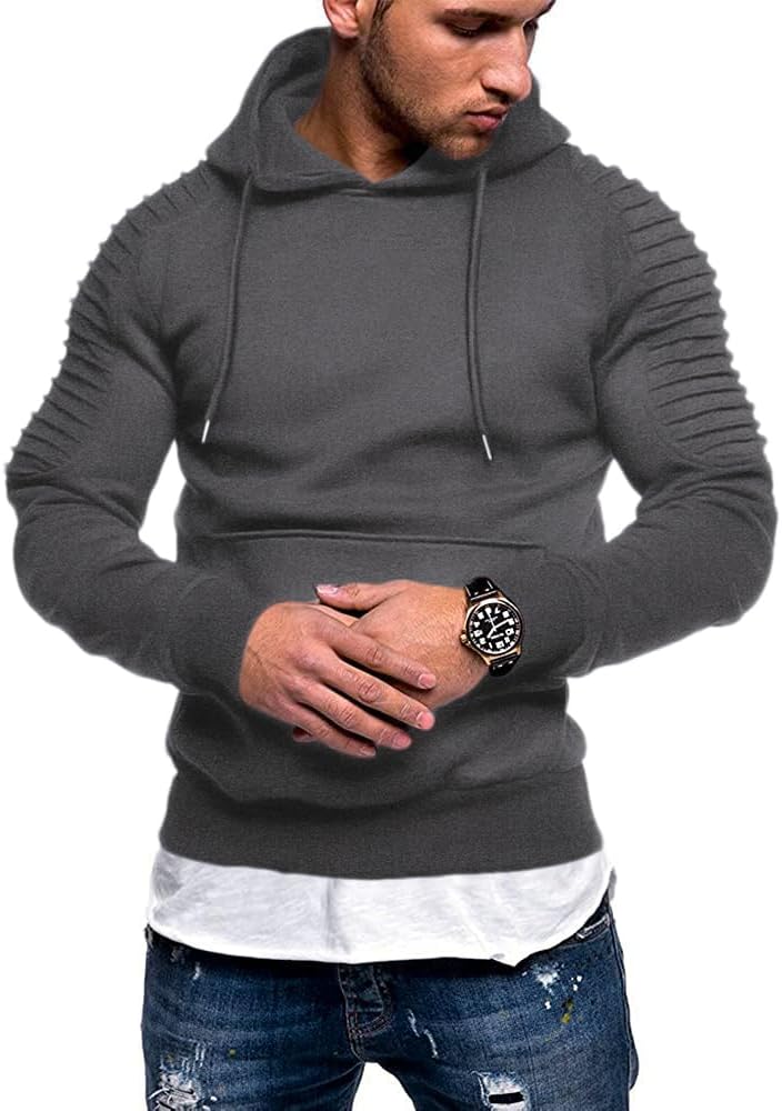 COOFANDY Men's Hoodie Casual Drawstring Athletic Hooded Pullover Sweatshirt