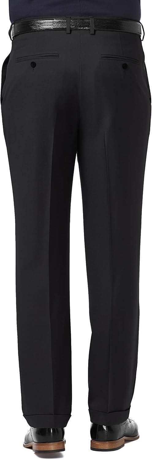 Haggar Men's Classic Fit Pleated Premium Comfort Dress Pant