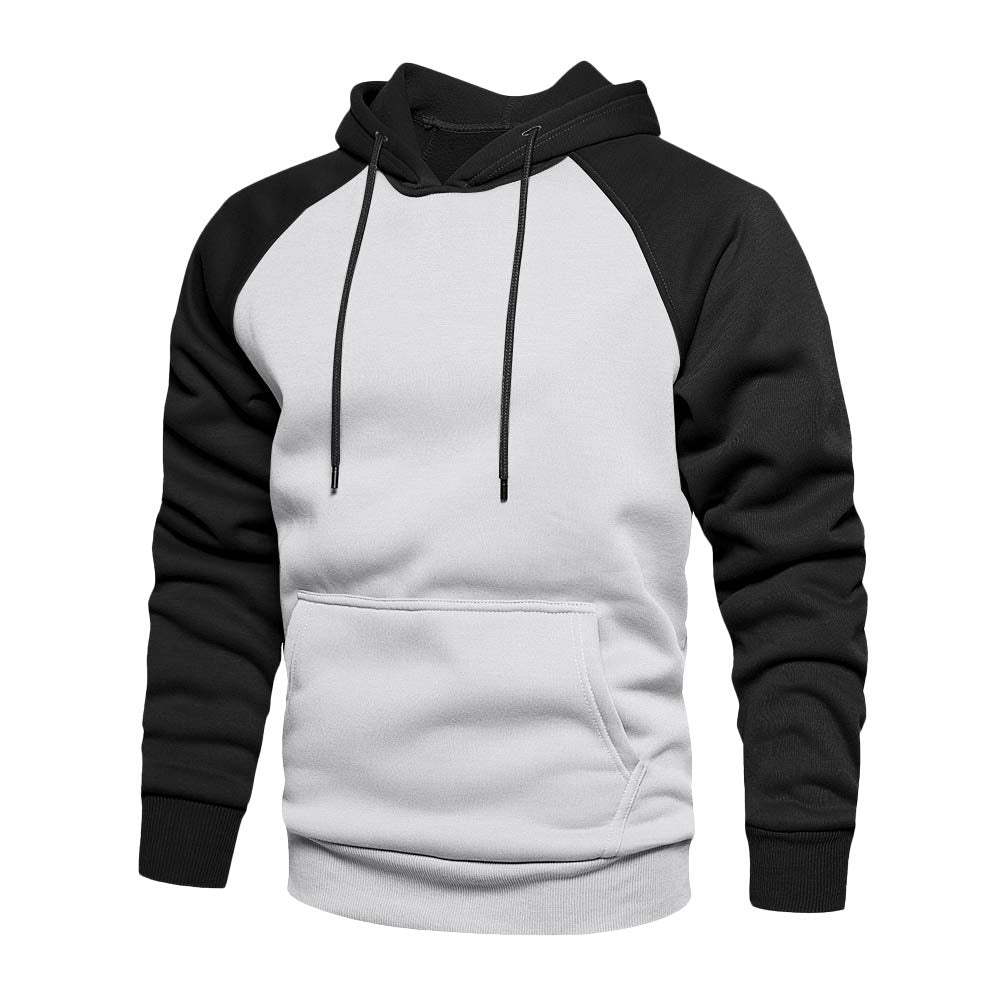 TOLOER Pullover Hoodie Men Blend Fleece Long Sleeve Sweatshirt with Kangaroo Pockets