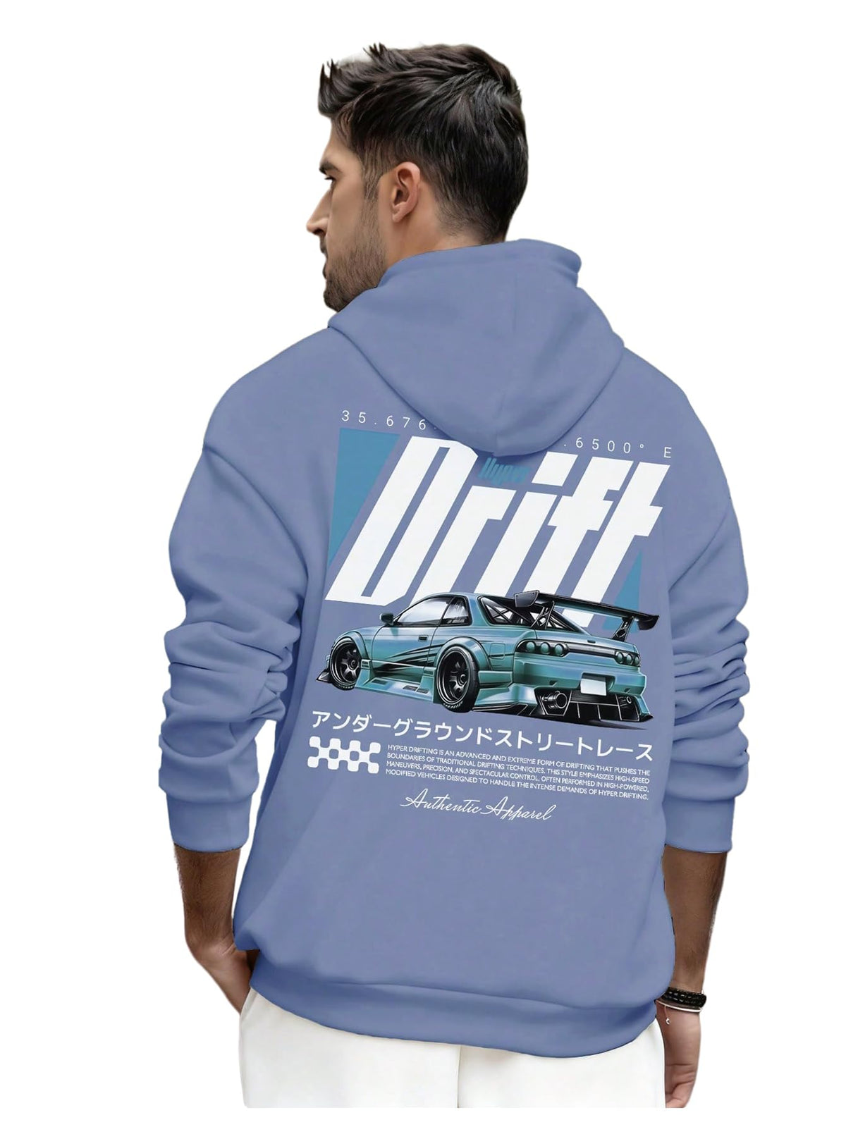RoseSeek Men's Vintage Graphic Car Hoodies Long Sleeve Thermal Sweatshirts