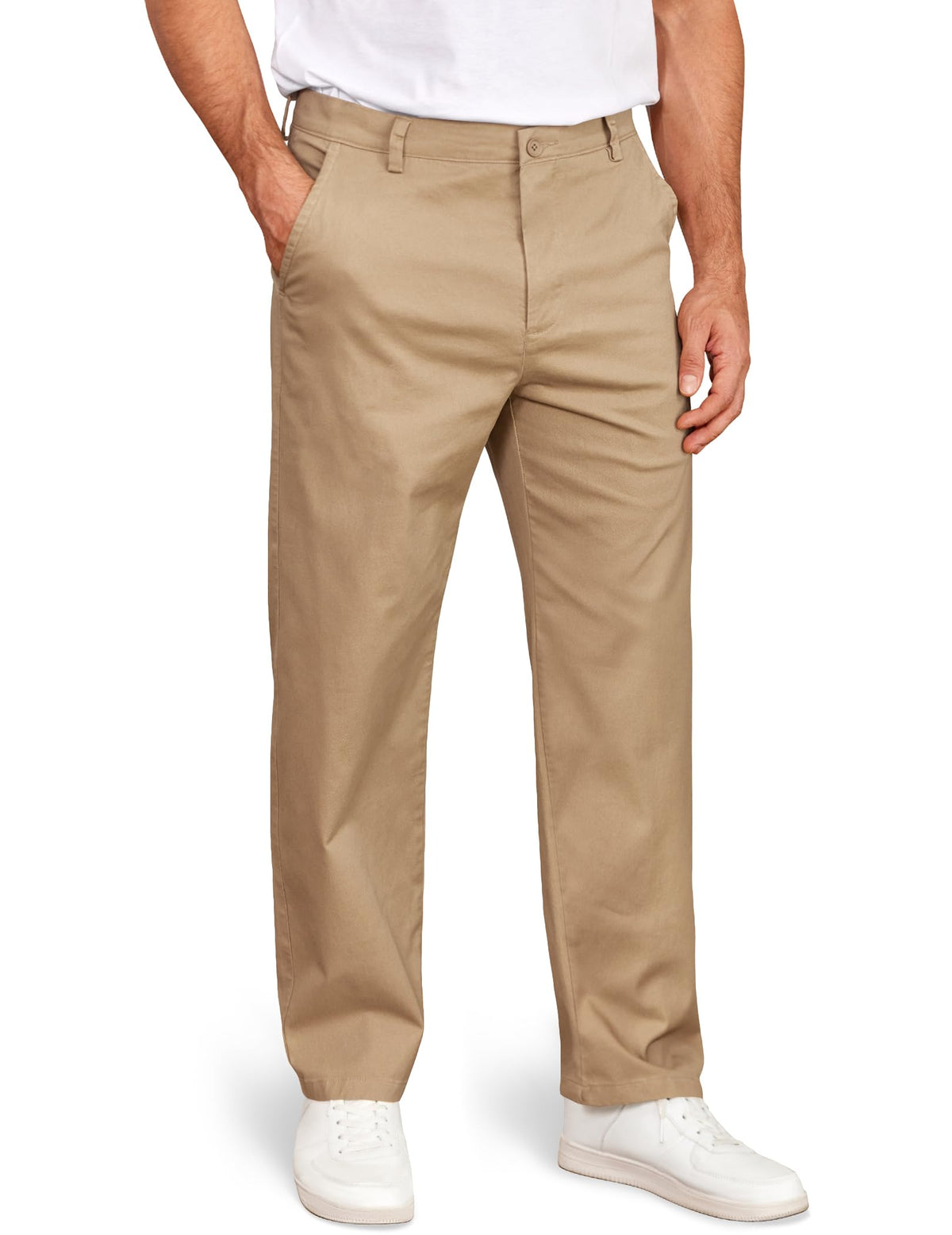 COOFANDY Men's Casual Chinos Pants Classic Stretch Relaxed Fit Khaki Pants