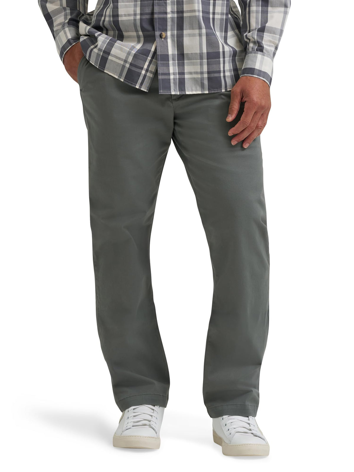 Wrangler Authentics Men's Straight Fit Flat Front Chino