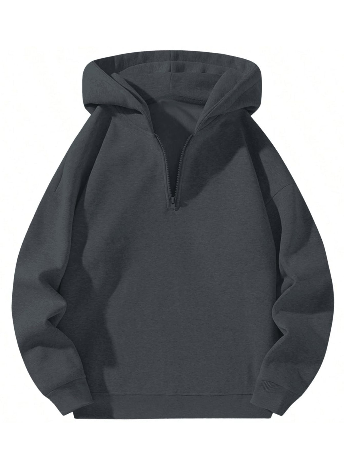 SOLY HUX Men's Quarter Zip Up Hoodies Long Sleeve Drop Shoulder Sweatshirt