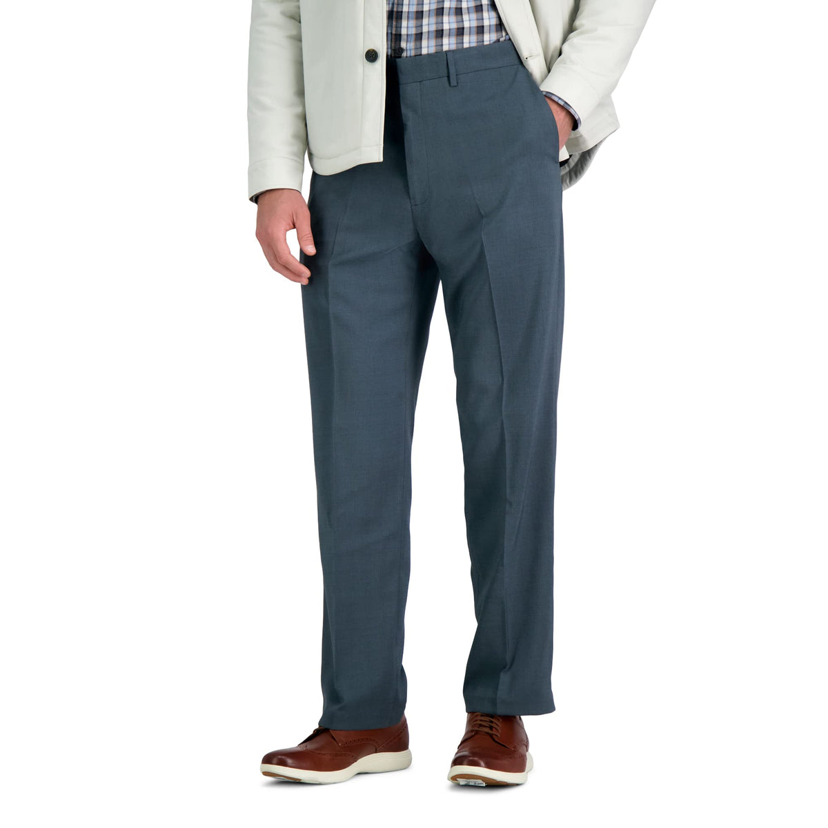 Haggar Men's Straight Fit Premium Comfort Dress Pant