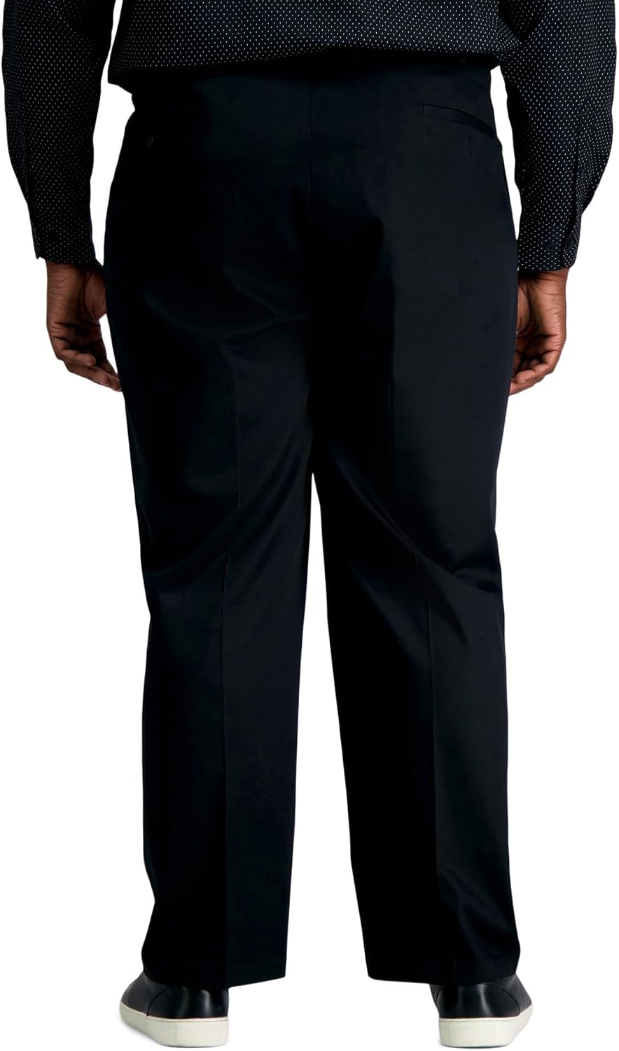 Haggar Men's Classic Fit Premium No Iron Khaki Pleated Pant