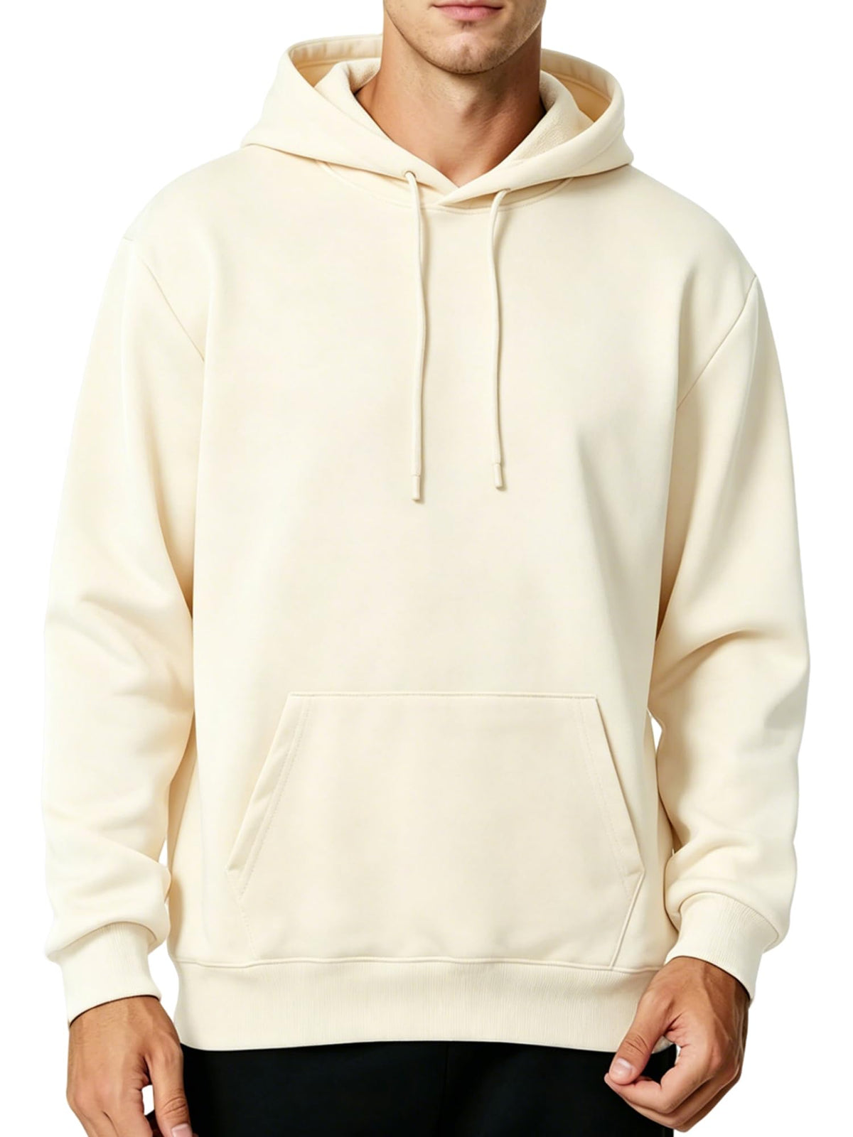 Men's Fleece Hoodie Pullover Long Sleeve Hooded Sweatshirt Drawstring Kangaroo Pocket Athletic Hoodies