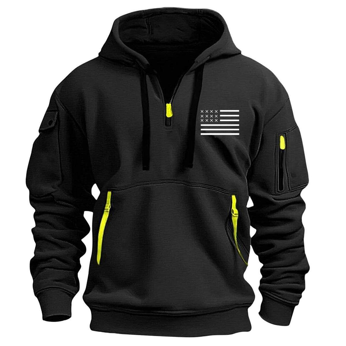 Mens Hoodies Quarter Zip Pullover Tactical Hoodie for Men Sweatshirt