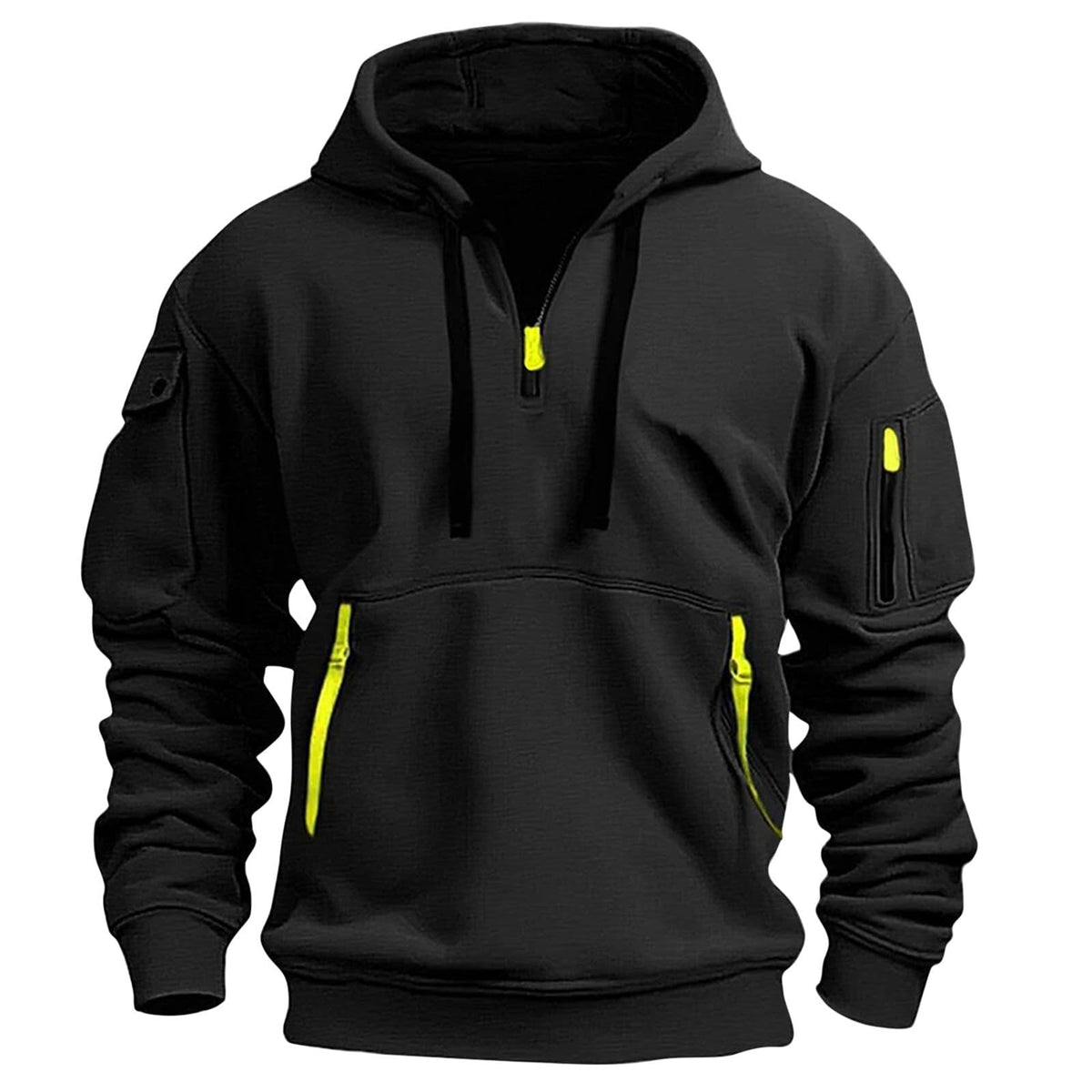 Mens Hoodies Quarter Zip Pullover Tactical Hoodie for Men Sweatshirt