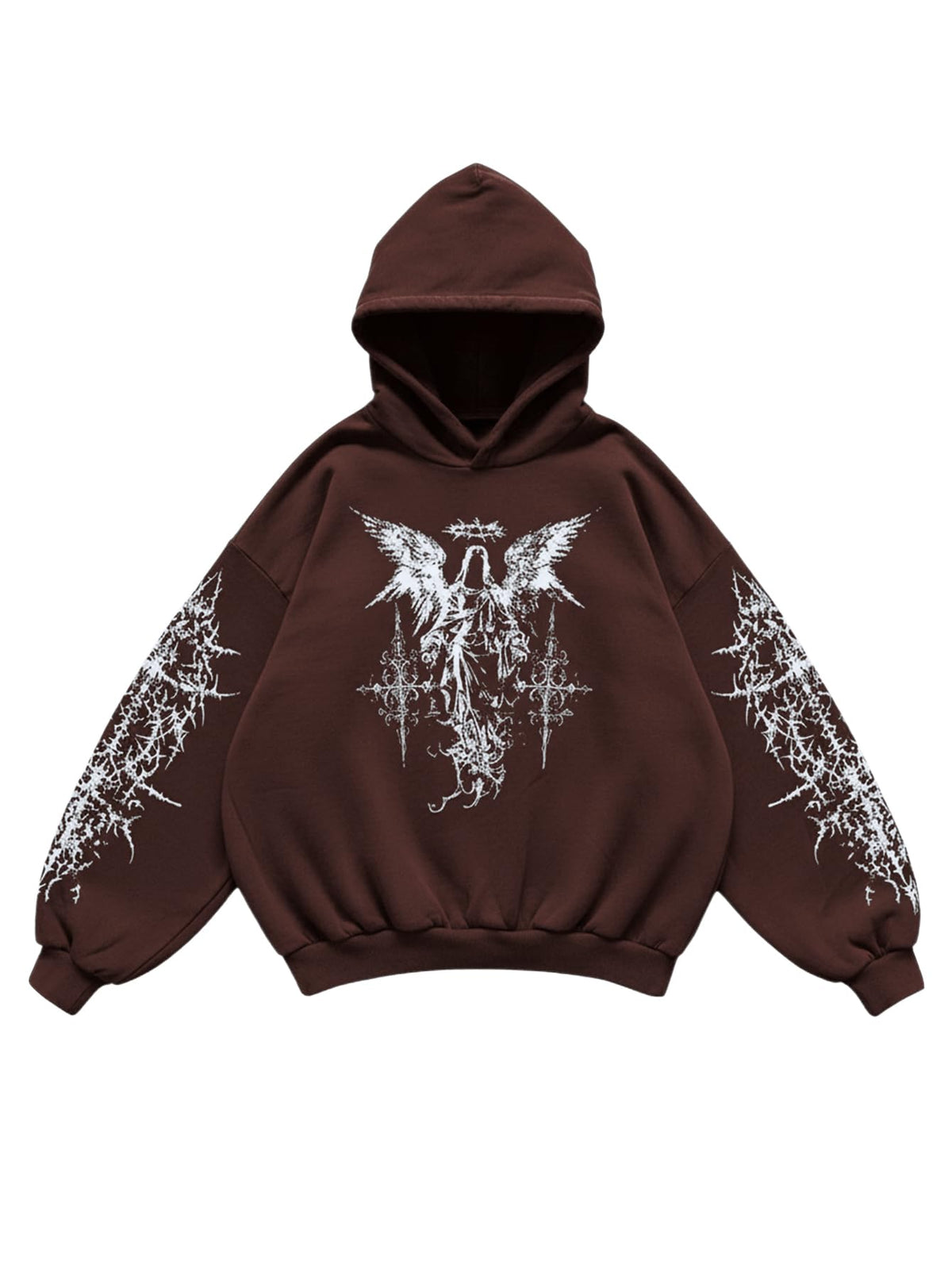 Verdusa Men's Y2k Gothic Graphic Hoodie Sweatshirt