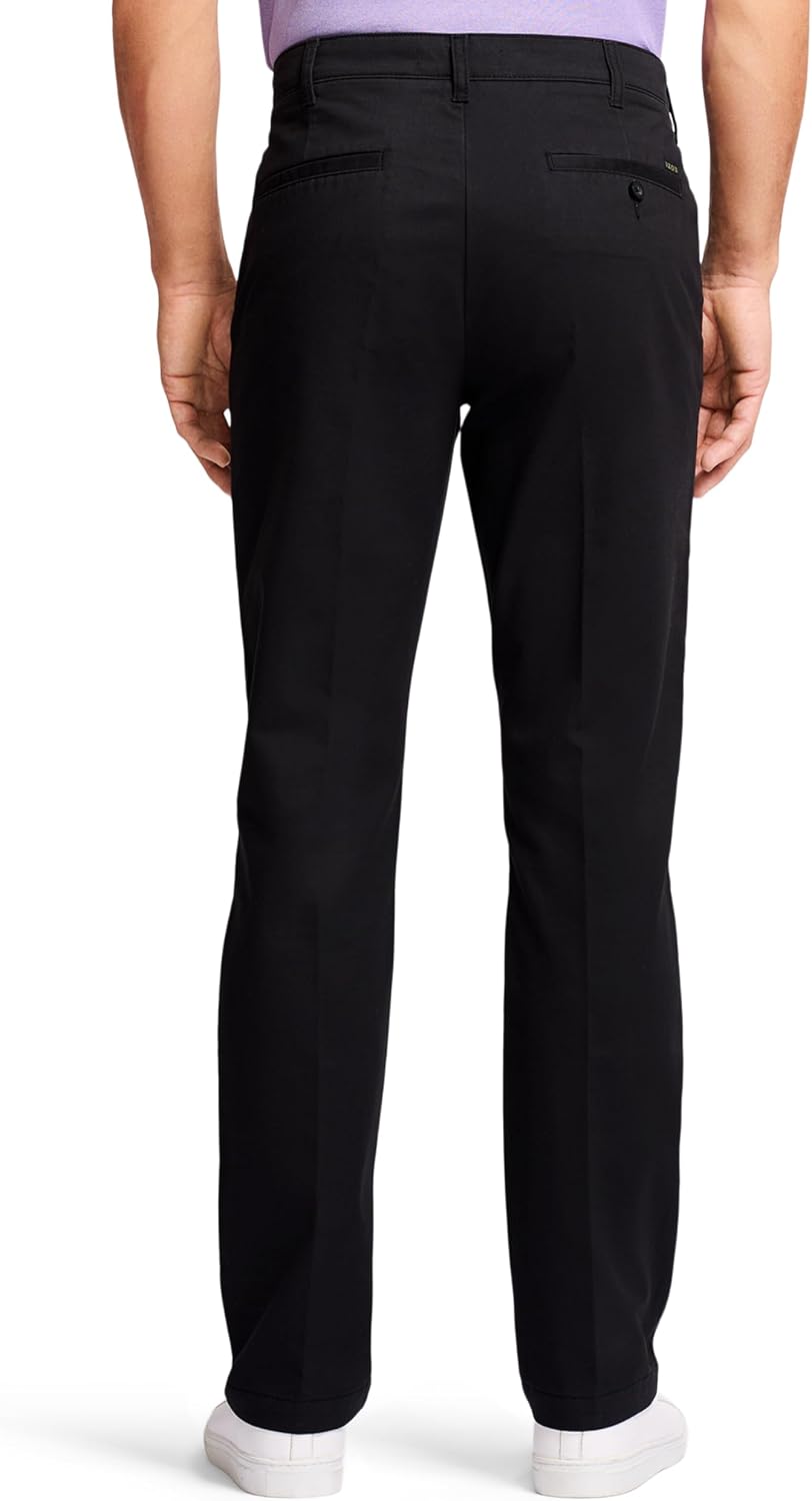 Izod Men's Performance Stretch Straight Fit Flat Front Chino Pant