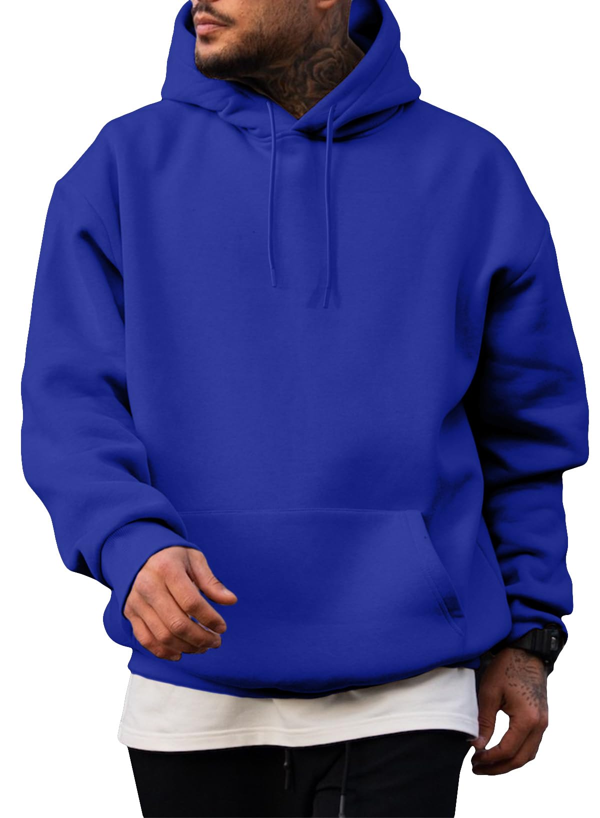 JMIERR Mens Fleece Lined Oversized Hoodie Pullover Sweatshirts