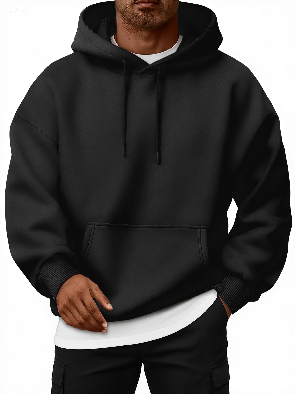 EFAN Mens Oversized Hoodies Fleece Lined Sweatshirts