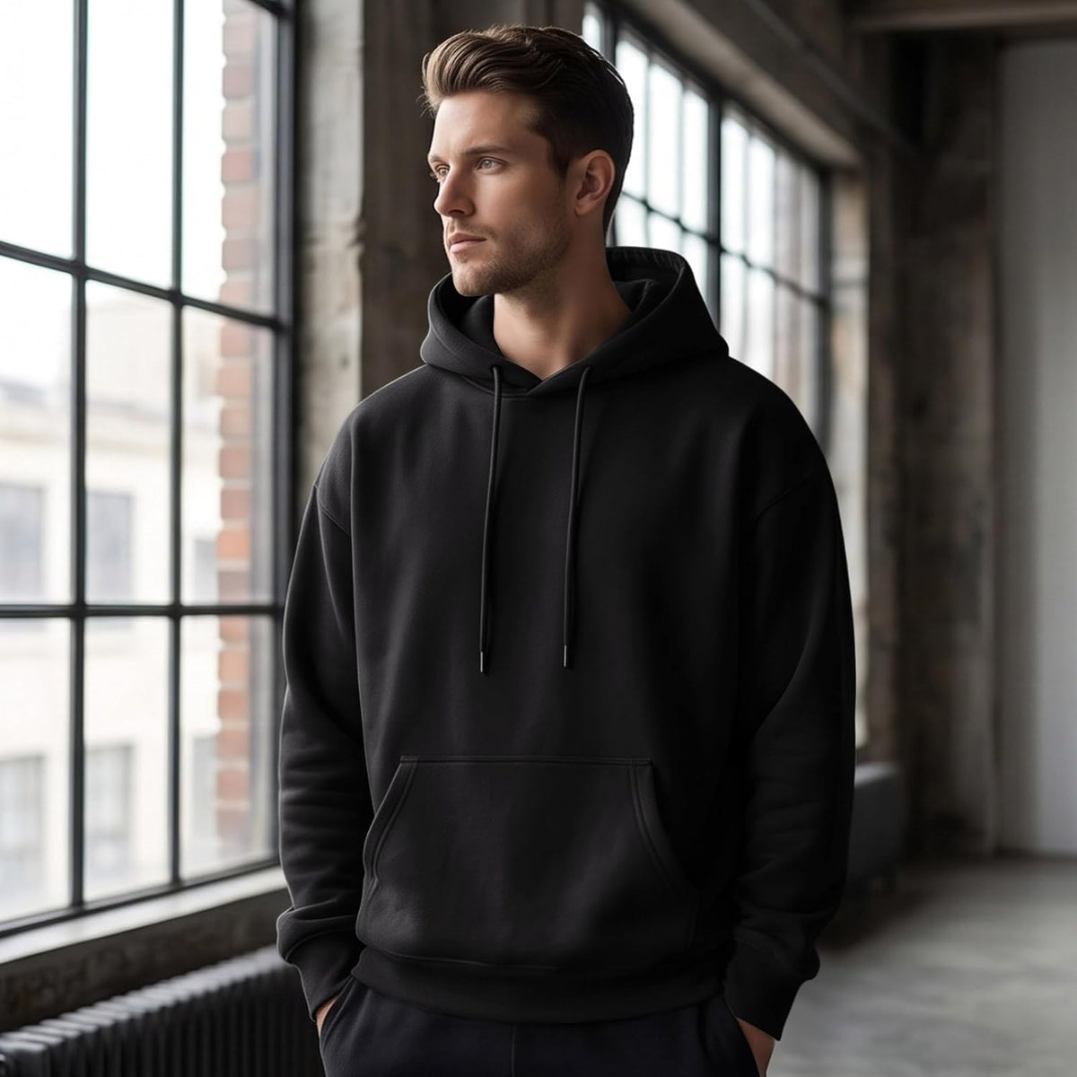 Oversized Hoodies for Men Casual Fleece Long Sleeve Hooded Sweatshirt