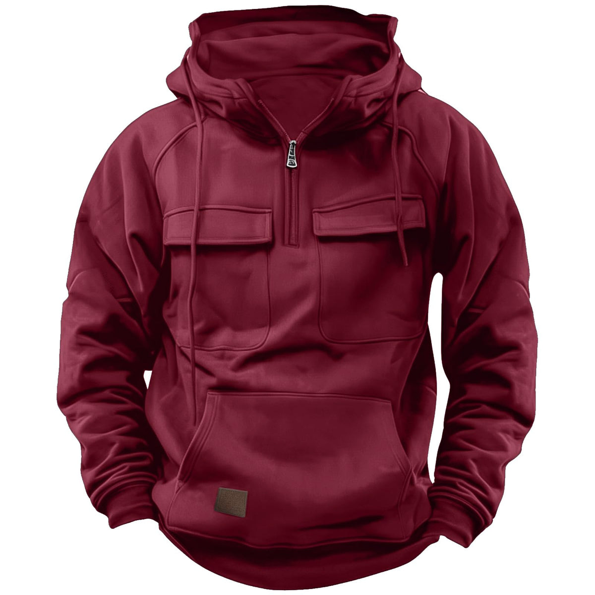 Cargo Hoodies for Men Tactical Sweatshirt Quarter Zip Cargo Pullover Hoodies Workout Gym Men Fashion Outdoor Hoodie