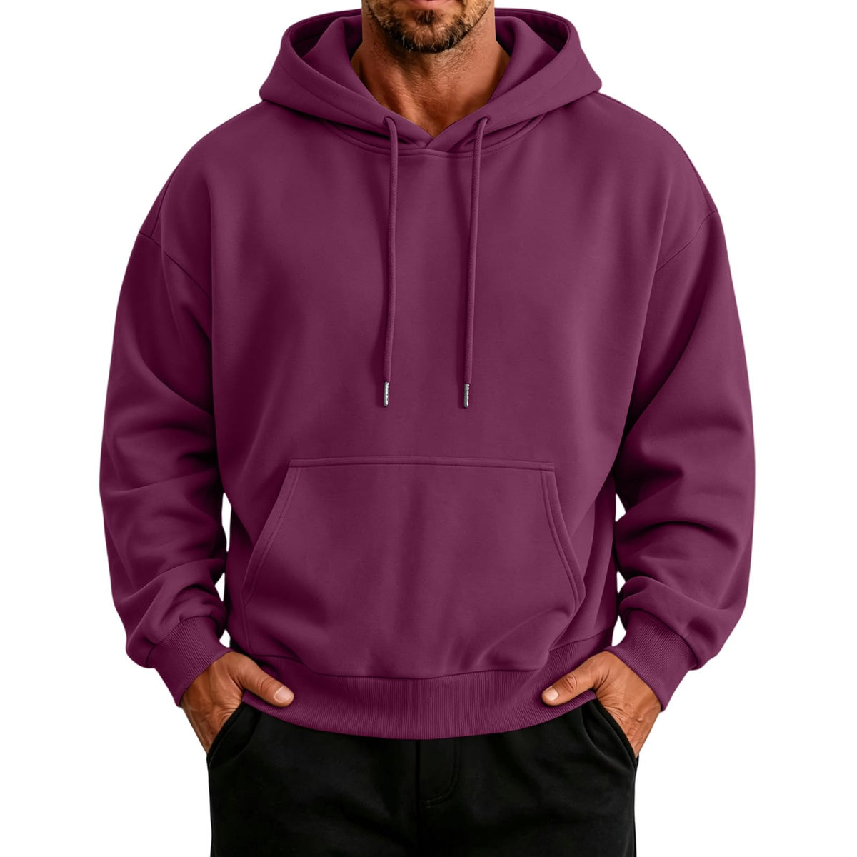 Mens Hoodie Big and Tall Streetwear Hoodies Fleece Hood Pullover Sweatshirt
