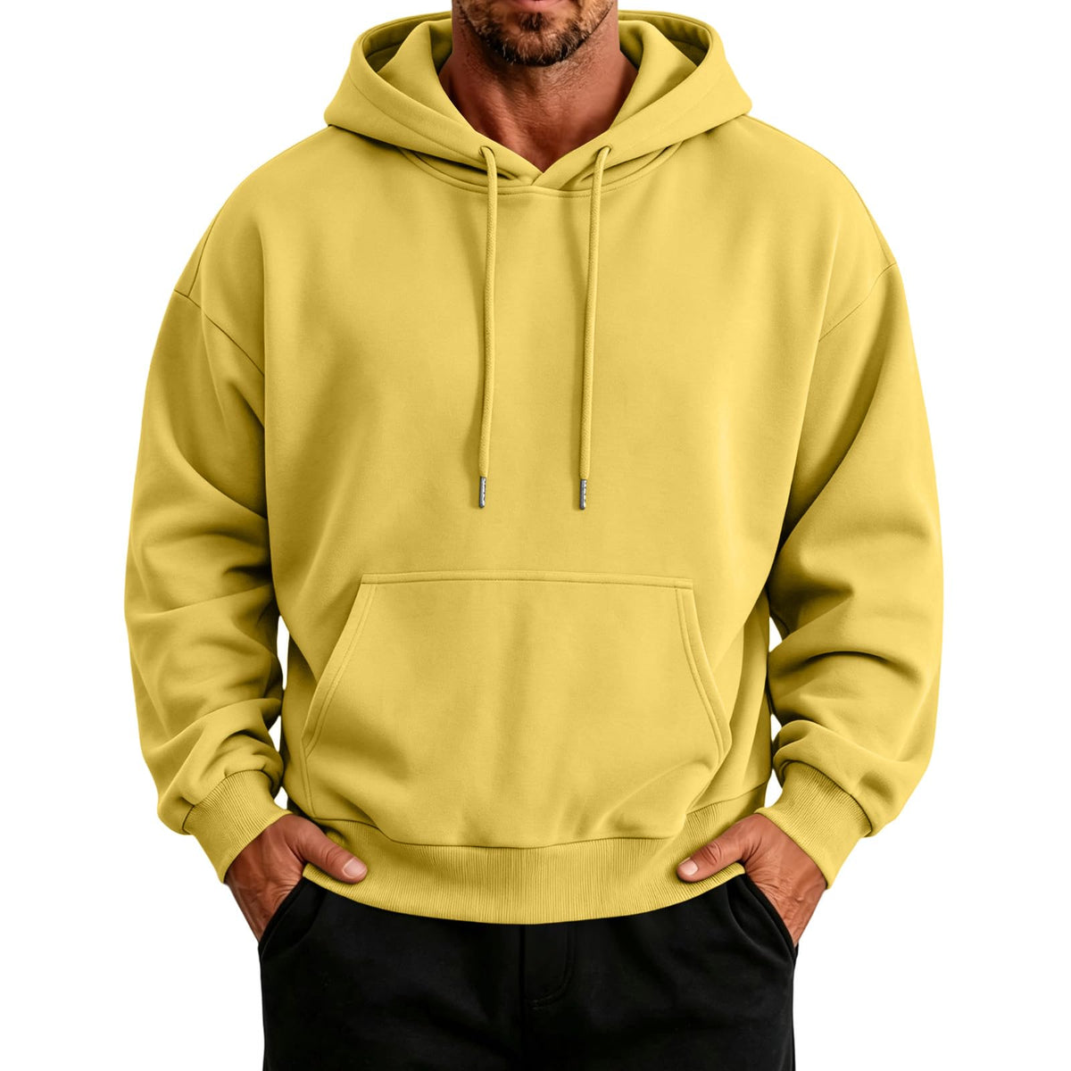 Mens Hoodies Oversized Vintage Sweatshirt Y2K Light Fleece Pullover Tops