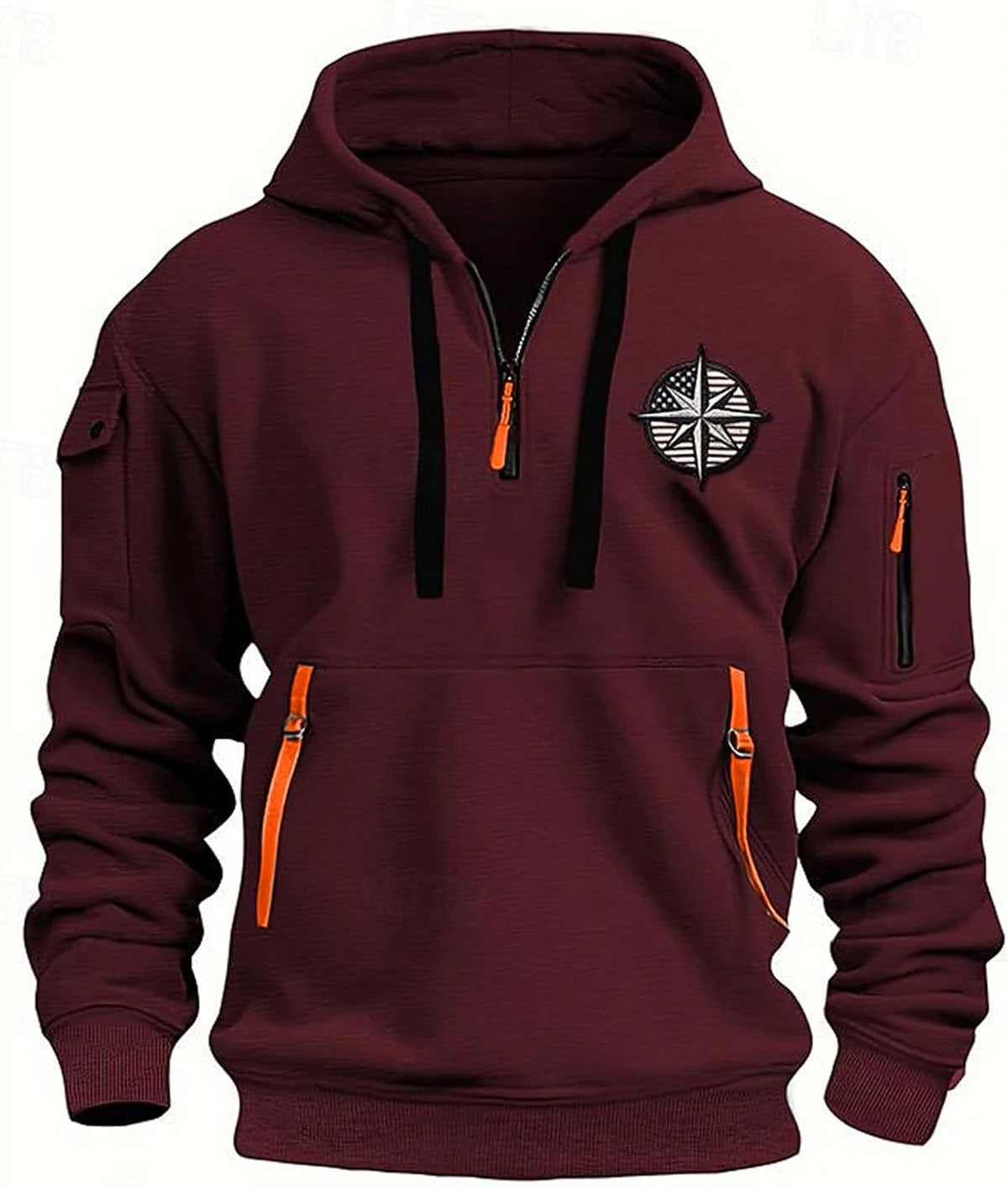 Mens Hoodies Quarter Zip Pullover Tactical Hoodie for Men Sweatshirt