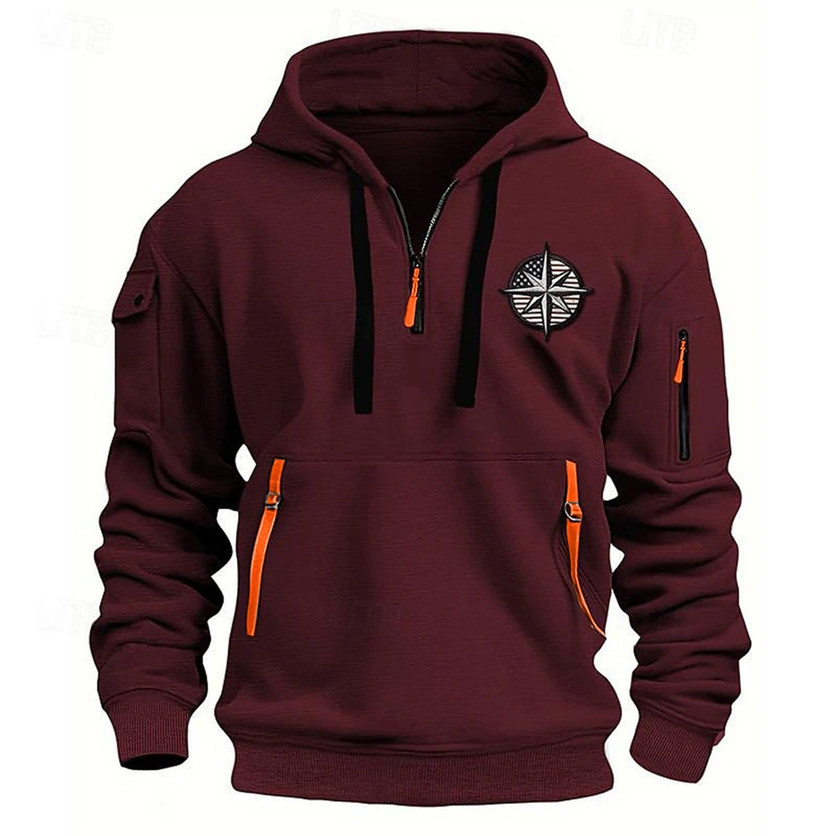 Mens Hoodies Quarter Zip Pullover Tactical Hoodie for Men Sweatshirt