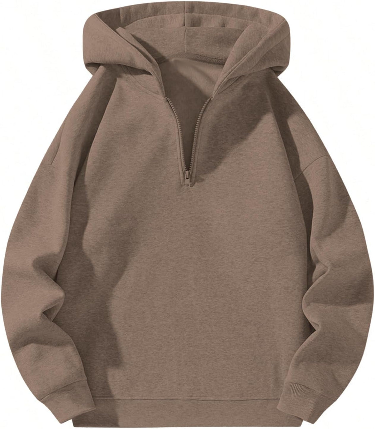 SOLY HUX Men's Quarter Zip Up Hoodies Long Sleeve Drop Shoulder Sweatshirt