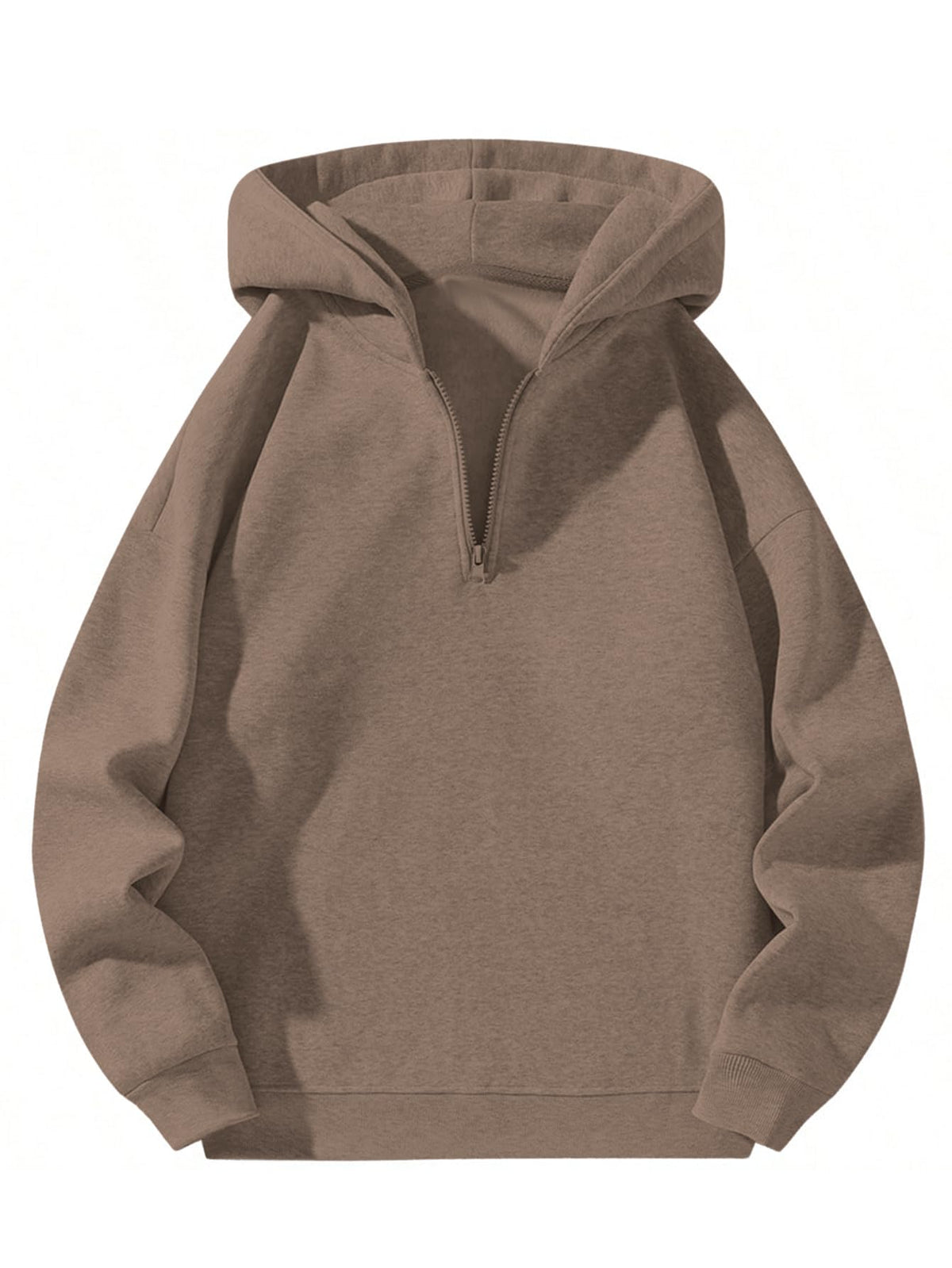 SOLY HUX Men's Quarter Zip Up Hoodies Long Sleeve Drop Shoulder Sweatshirt