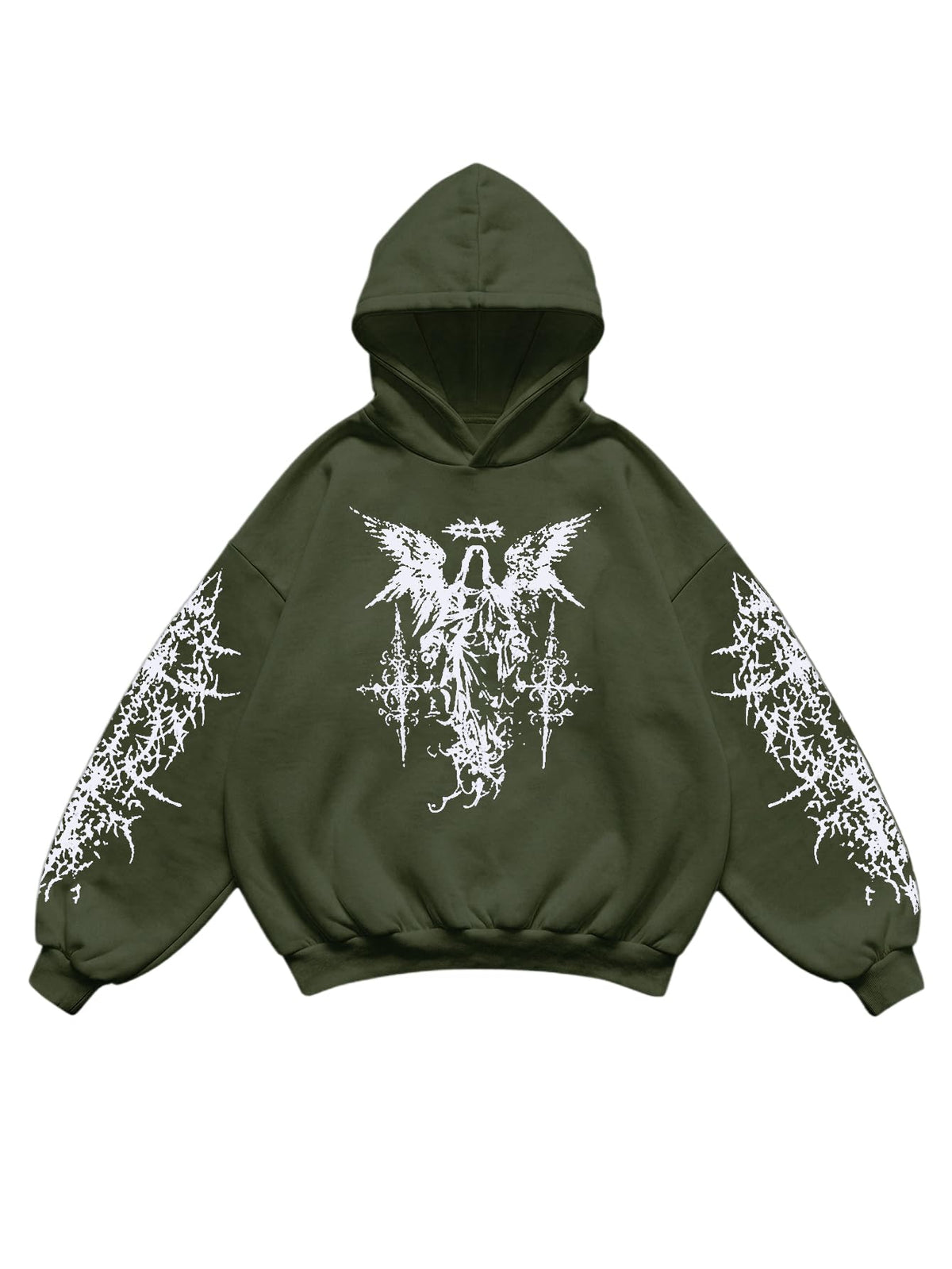 Verdusa Men's Y2k Gothic Graphic Hoodie Sweatshirt