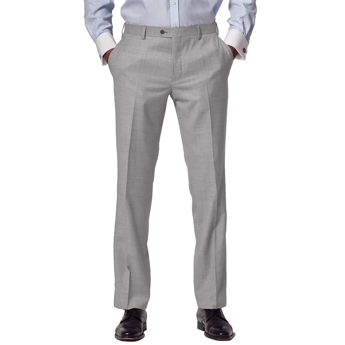 Men's Cozy Hidden Expandable Waist Dress Pants | Premium Stretch Texture Weave Work to Weekend Pants
