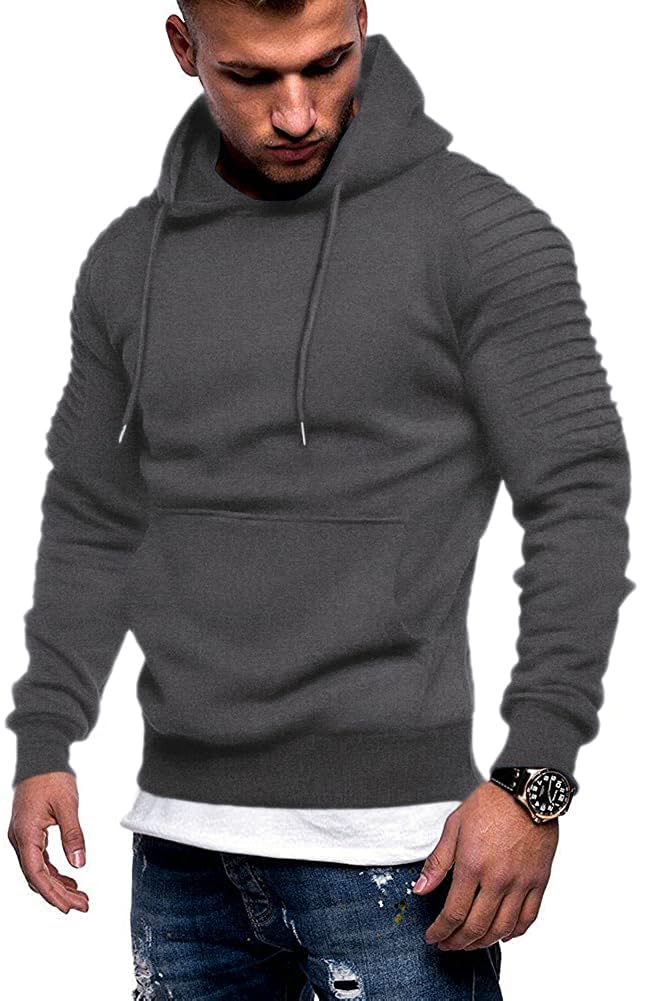 COOFANDY Men's Hoodie Casual Drawstring Athletic Hooded Pullover Sweatshirt