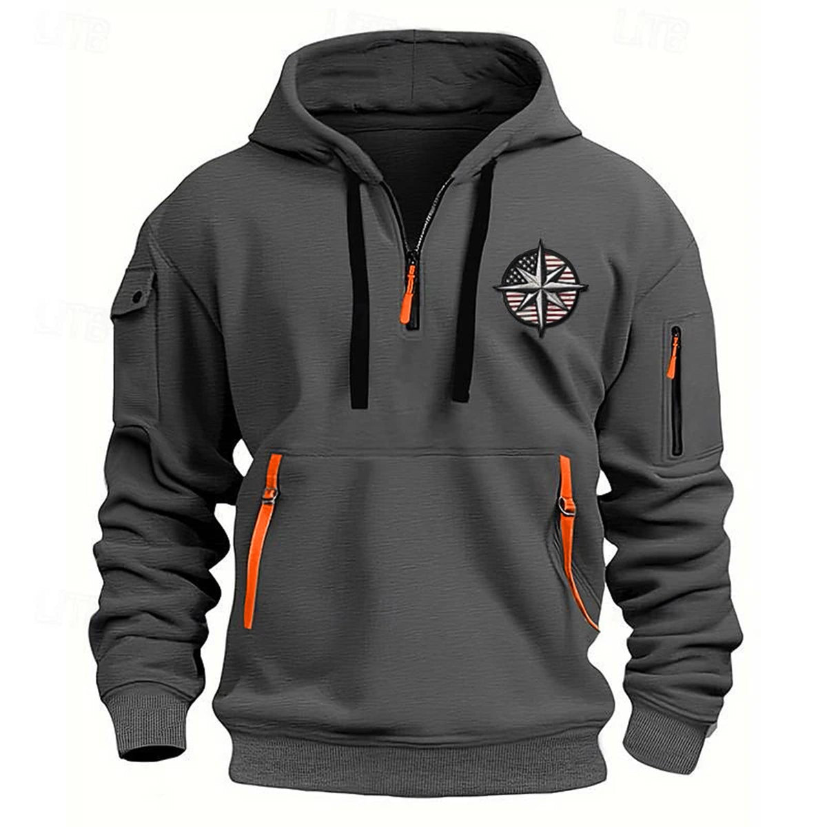 Mens Hoodies Quarter Zip Pullover Tactical Hoodie for Men Sweatshirt
