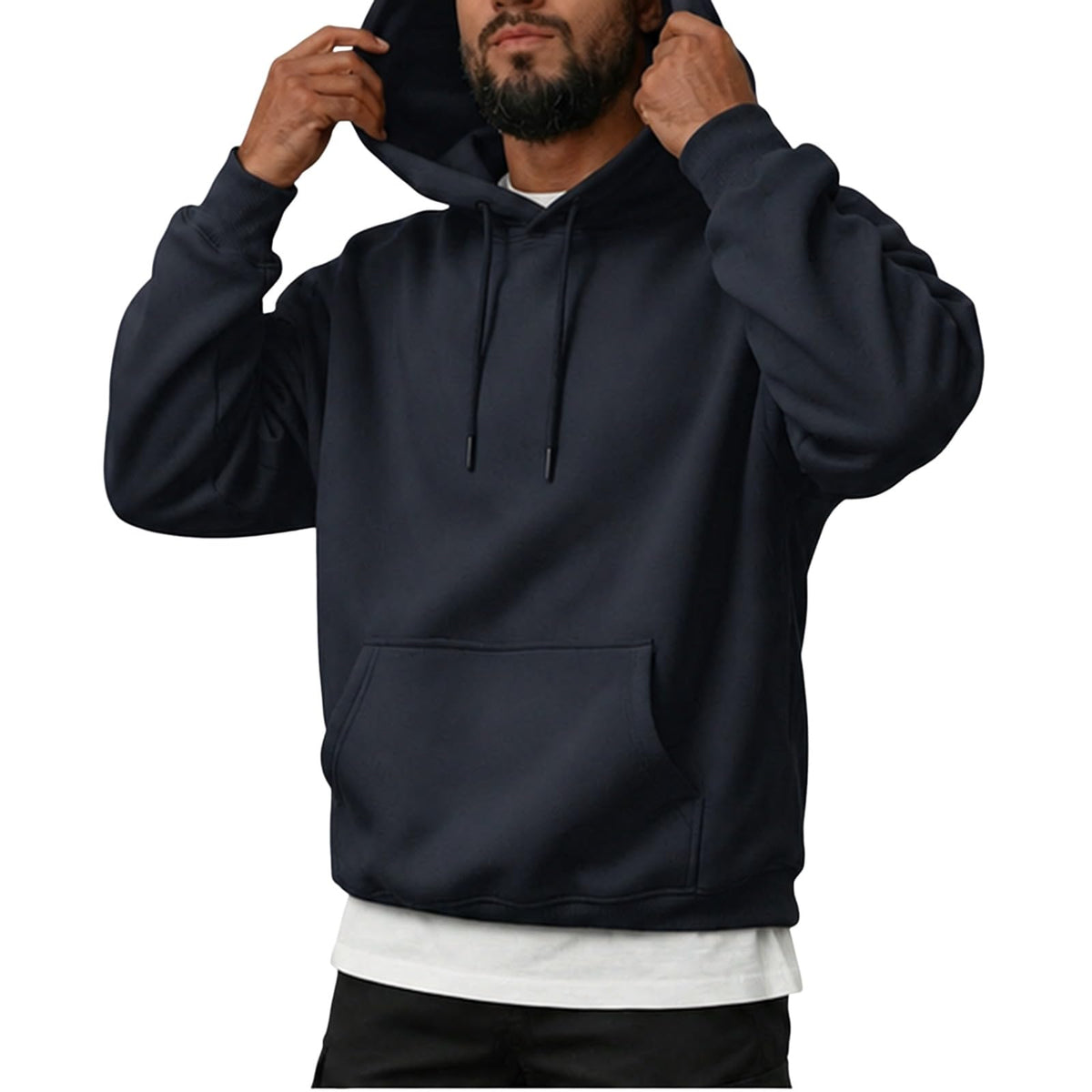 Oversized Hoodies for Men Fleece Long Sleeve Relaxed Sweatshirt Y2k