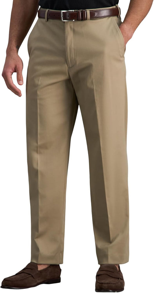 Haggar Men's Classic Fit Premium No Iron Khaki Pant