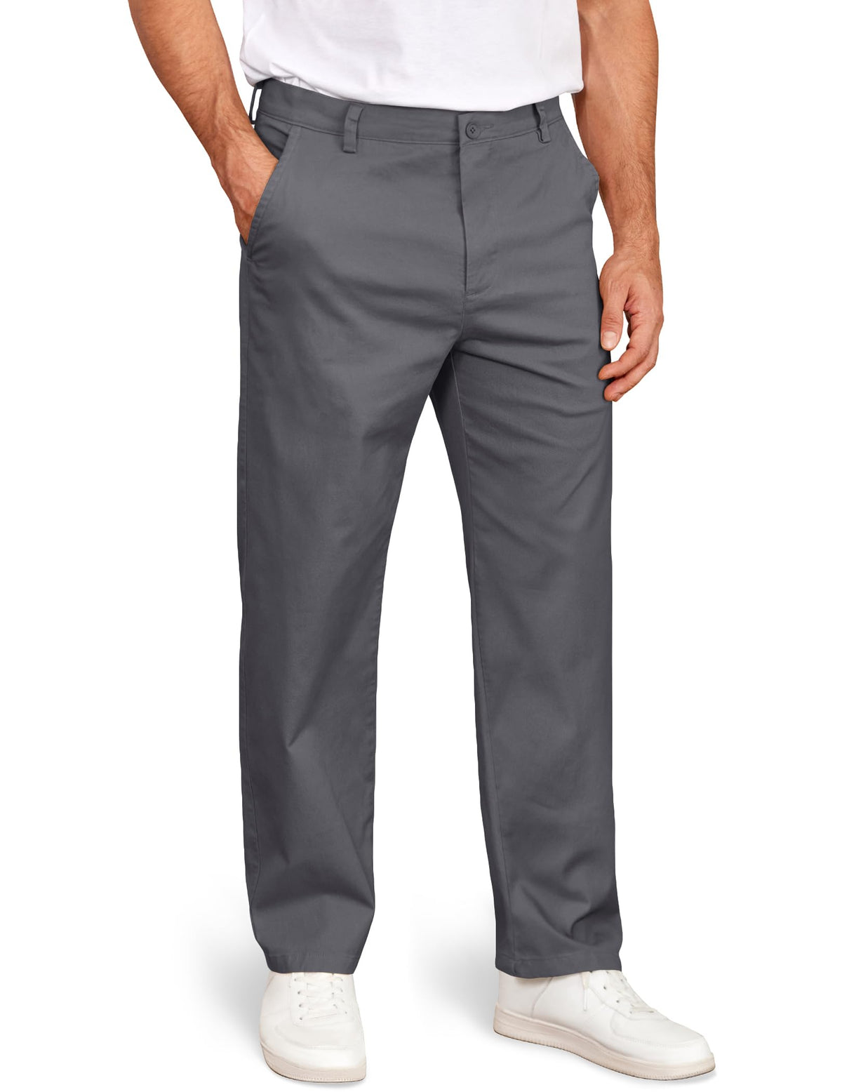 COOFANDY Men's Casual Chinos Pants Classic Stretch Relaxed Fit Khaki Pants