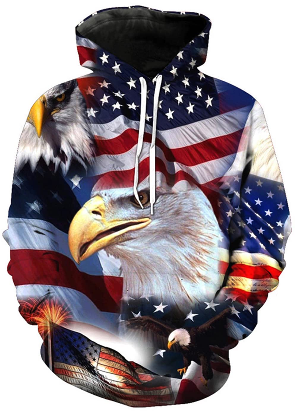 Keasmto Mens Hoodies Pullover Tie Dye Graphic Hoodie Long Sleeve Casual Sweatshirts with Pocket