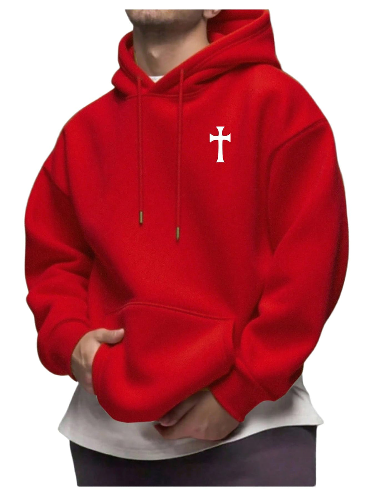 SOLY HUX Men's Graphic Print Hoodies Drawstring Drop Shoulder Sweatshirt