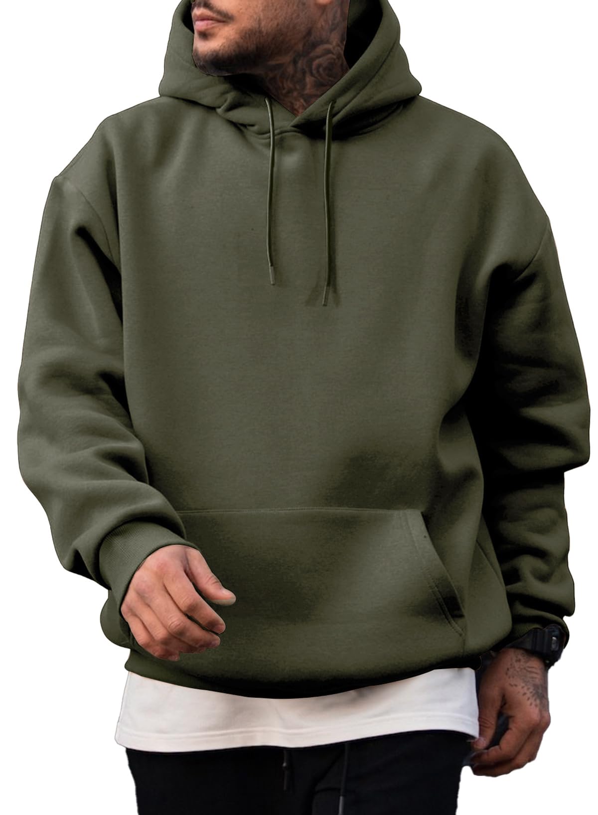 JMIERR Mens Fleece Lined Oversized Hoodie Pullover Sweatshirts