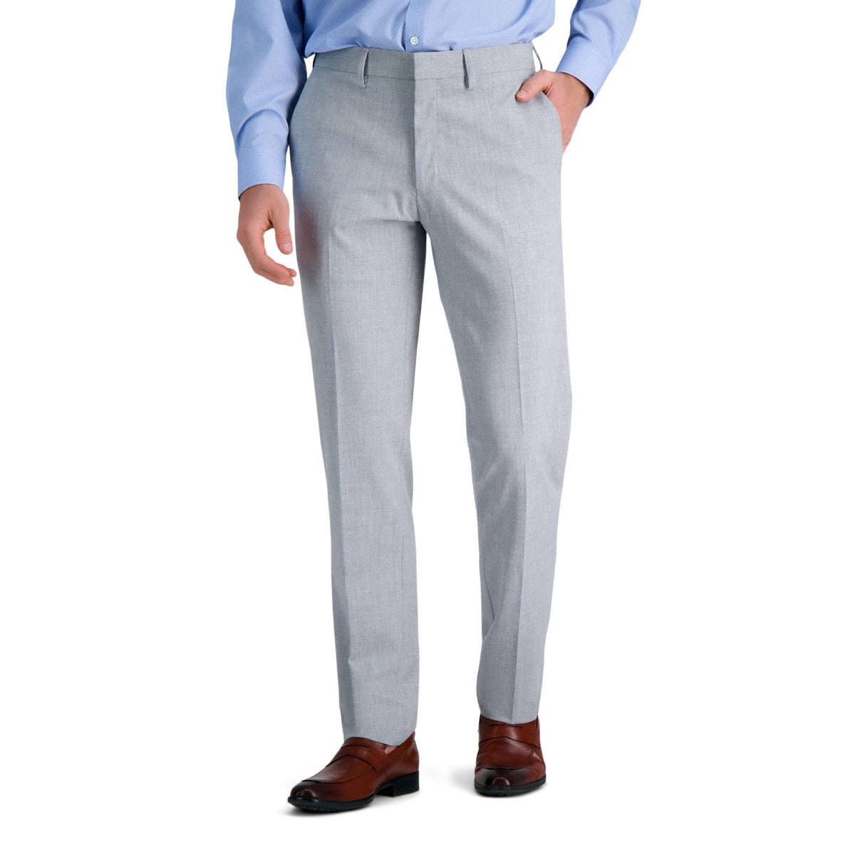 Haggar Men's Haggar Men’s Jmh 4-Way Stretch Slim Fit Flat Front Dress Pant